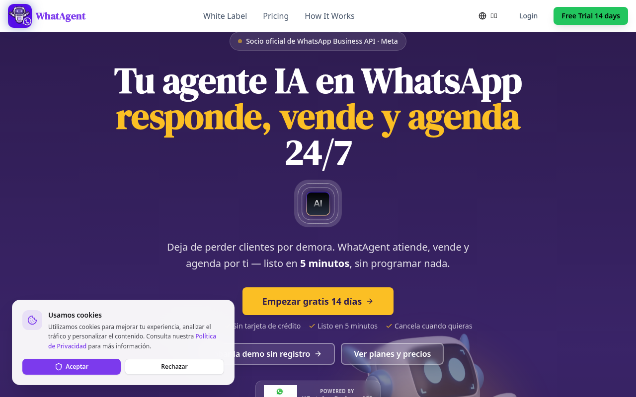 Vista previa de WhatAgent